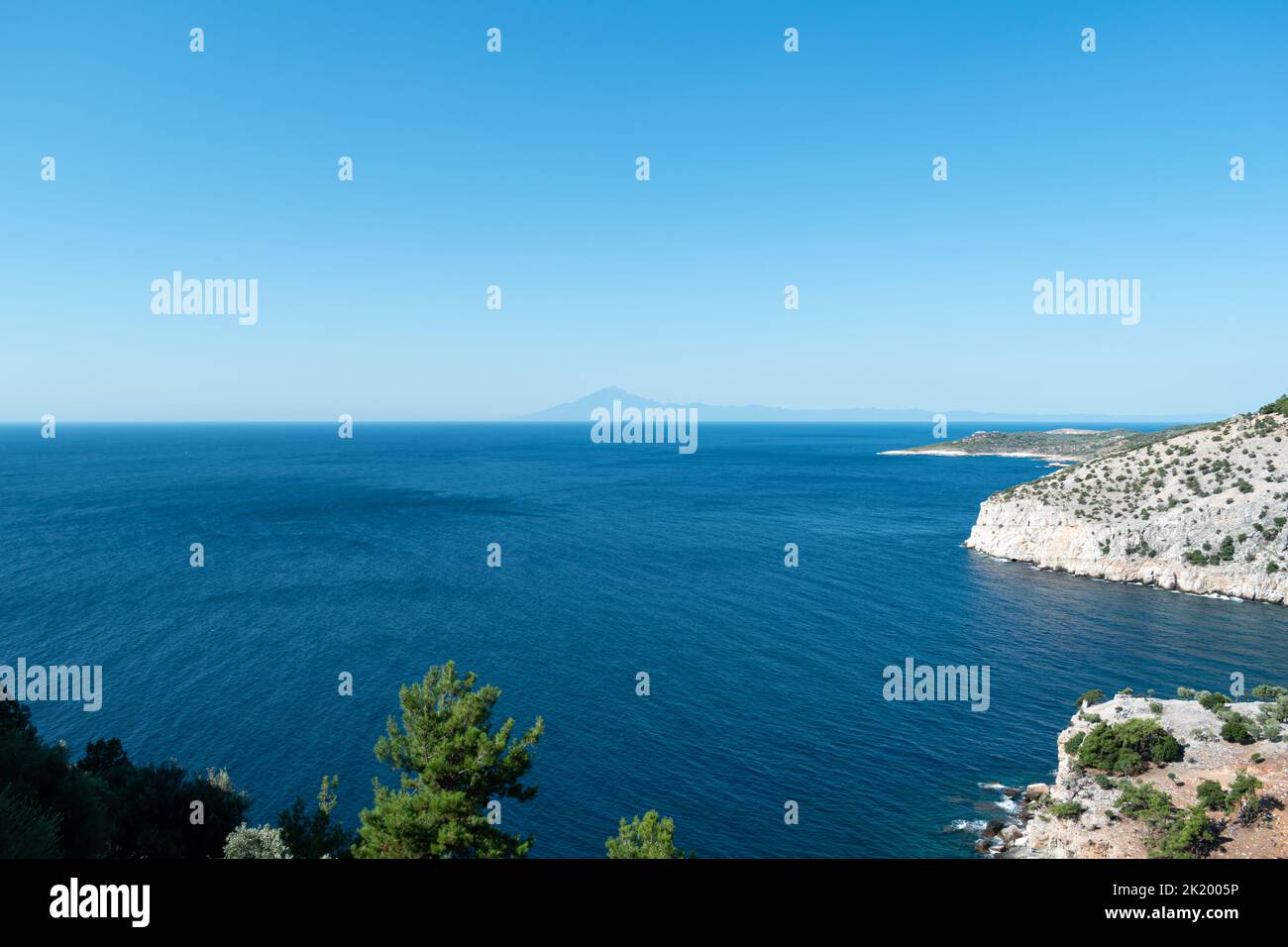 Schöne Landschaft aus Thassos, Griechenland Stockfoto