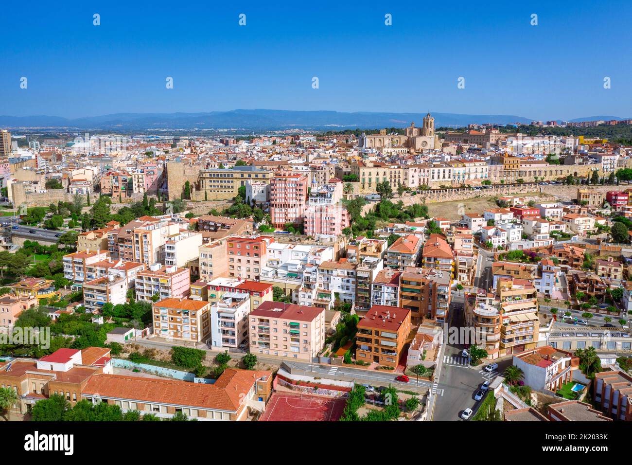 Blick auf die katalanische Stadt Tarragona, Spanien Stockfoto