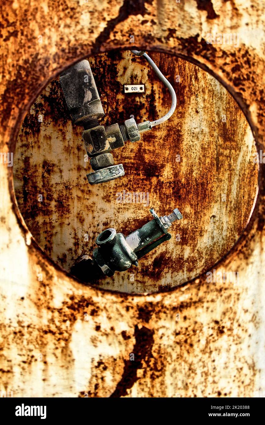 Abstrakt verfallene Industrie Stockfoto
