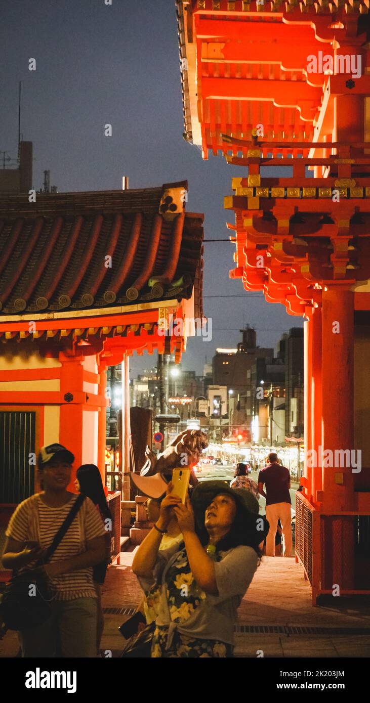 Straßen von Kyoto - die historische Hauptstadt von Japan Stockfoto