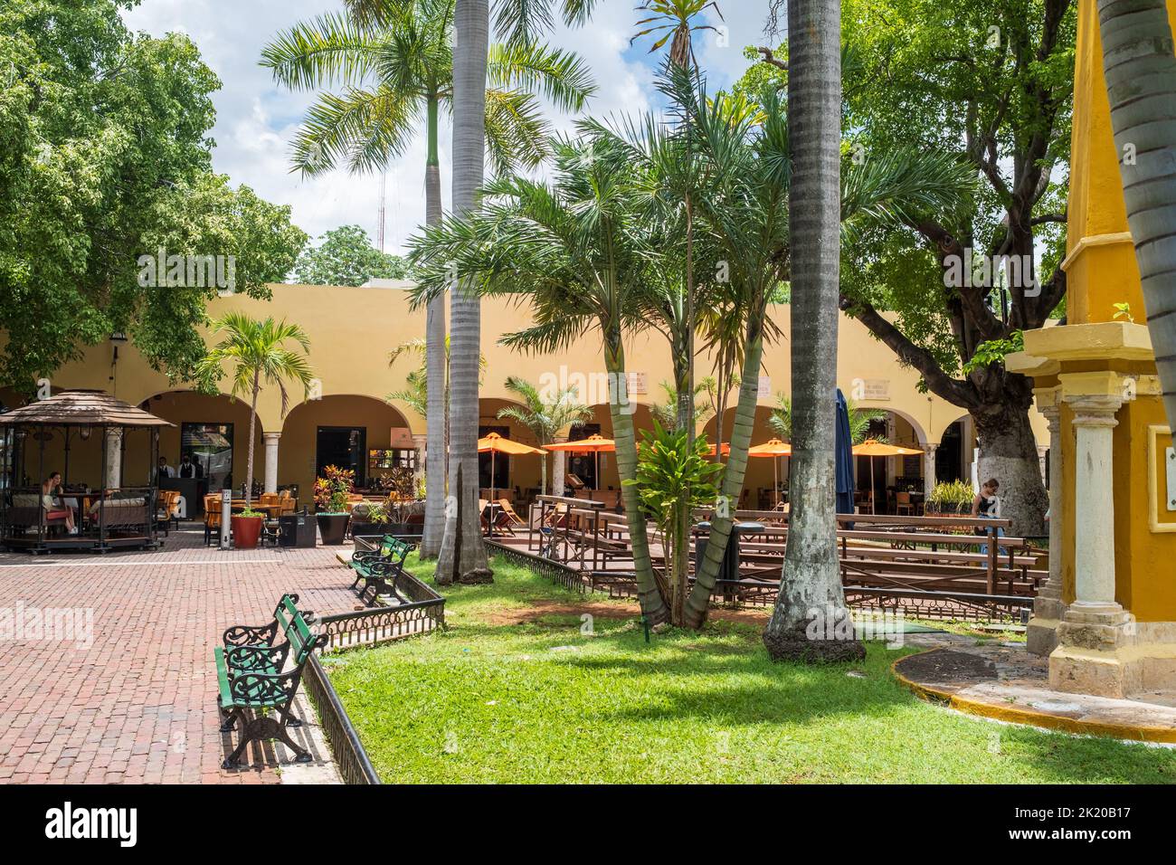 Santa Lucia Park in Merida , eines der bekanntesten Wahrzeichen der Stadt Stockfoto