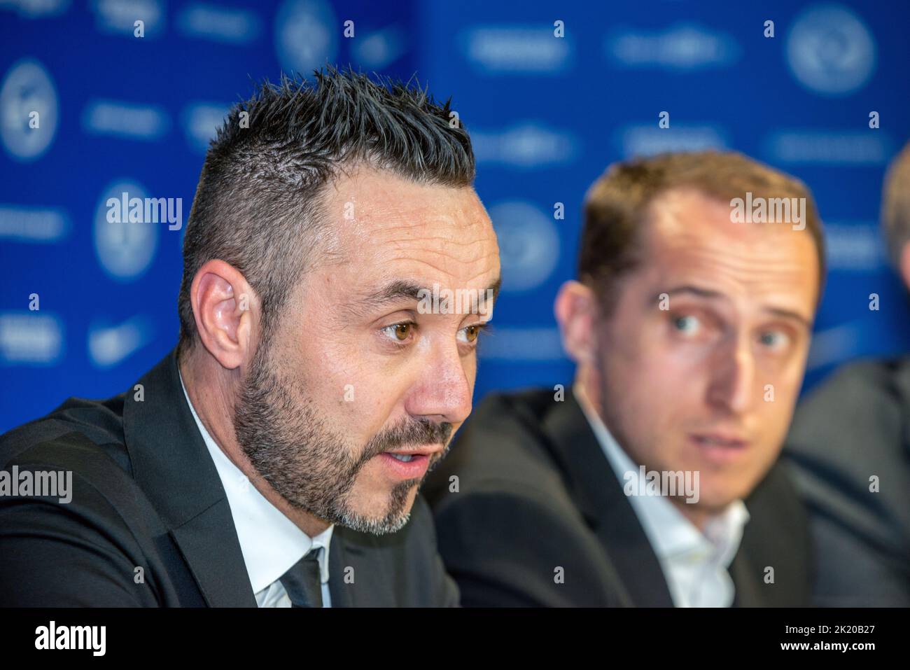 Brighton, 20. 2022. September: Roberto de Zerbi, der neue Manager von Brighton und Hove Albion FC, wird heute Nachmittag auf dem Trai des Clubs der Presse vorgestellt Stockfoto