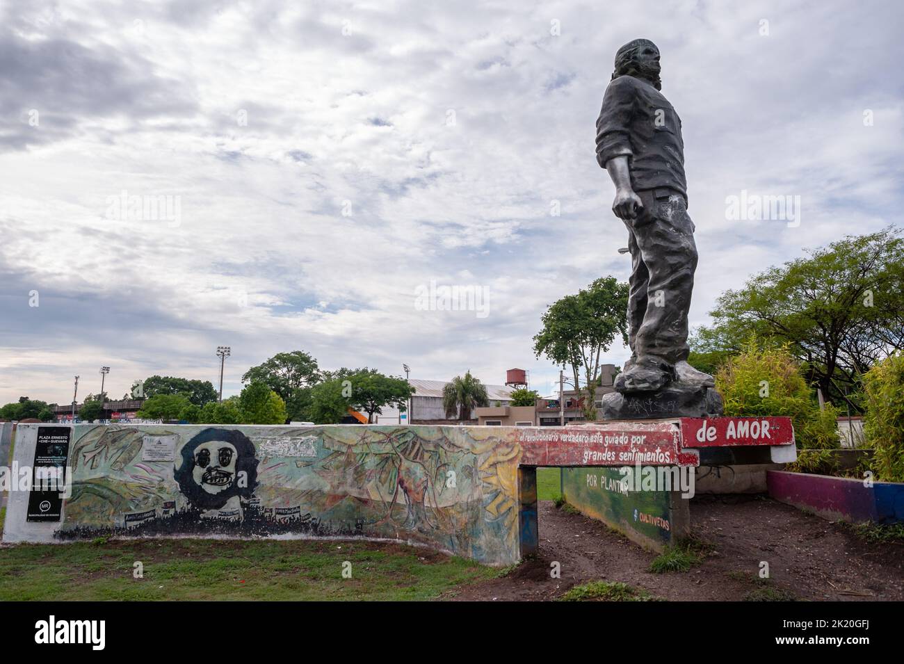 Ein Denkmal für Ernesto Che Guevara in seiner Heimatstadt Rosario, Argentinien Stockfoto