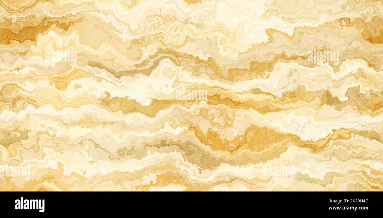 Nahtlose abstrakte goldgelb und orange Strand oder Wüste Sanddünen Landschaft Malerei Hintergrund Textur. Kachelbar handbemalte Hügel oder Mo Stockfoto