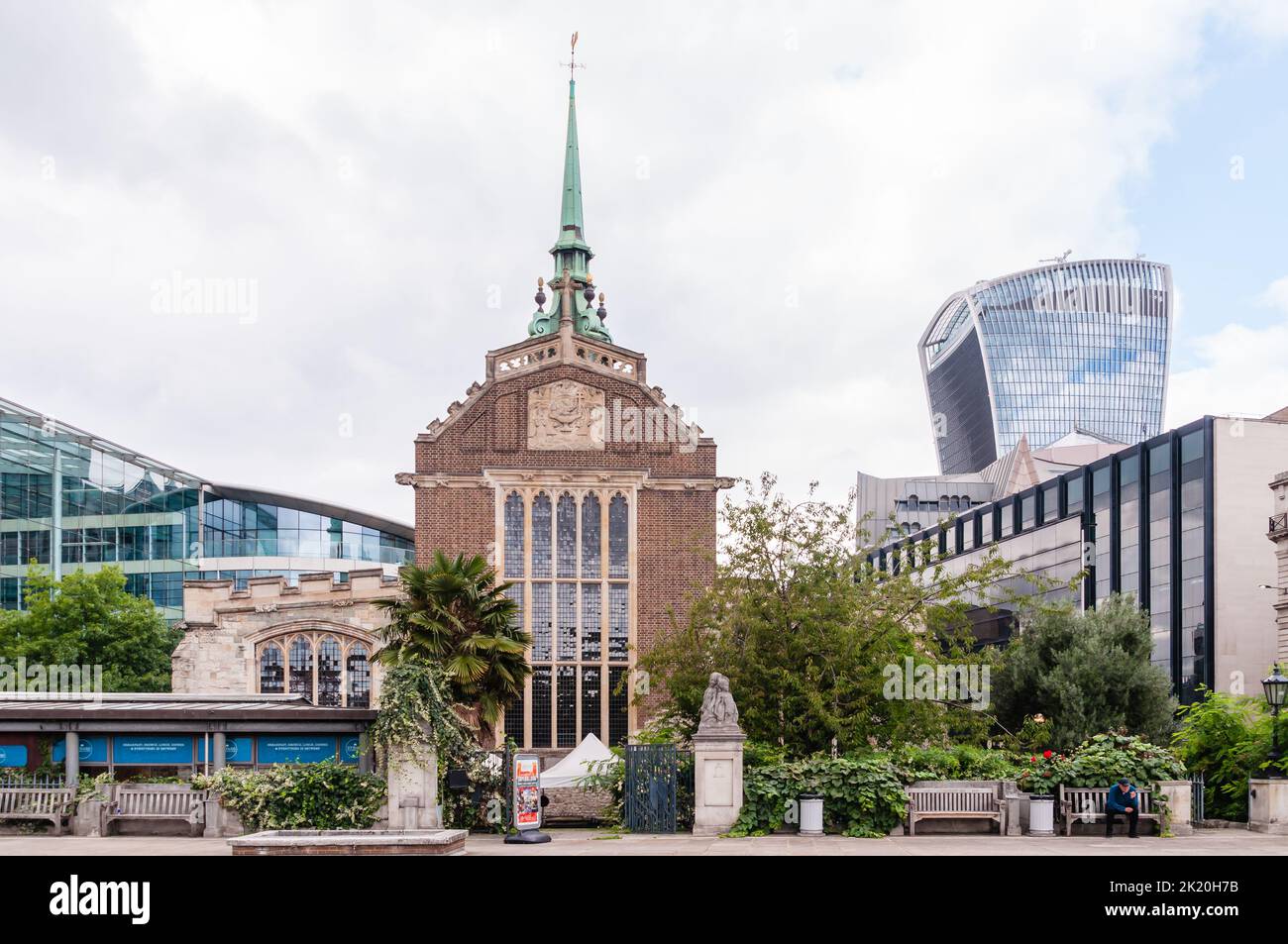 Historisches All Halloows-by-the-Tower Stockfoto