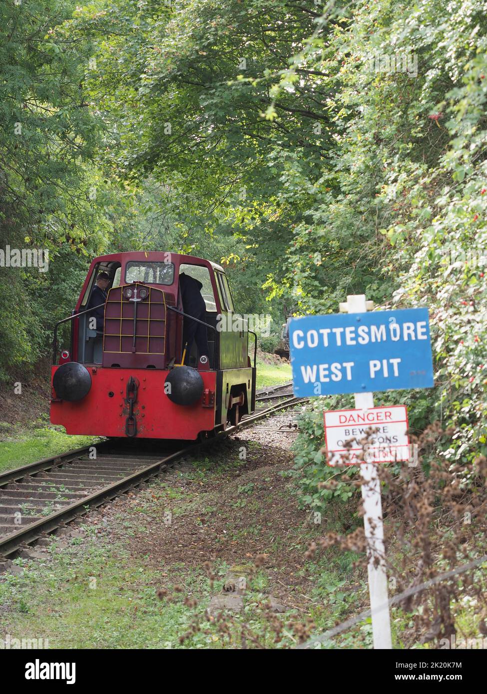 Rolls Royce Sentinel 0-4-0 Lokomotive in Cottesmore West Pit, Rocks by Rail, Rutland, Großbritannien Stockfoto