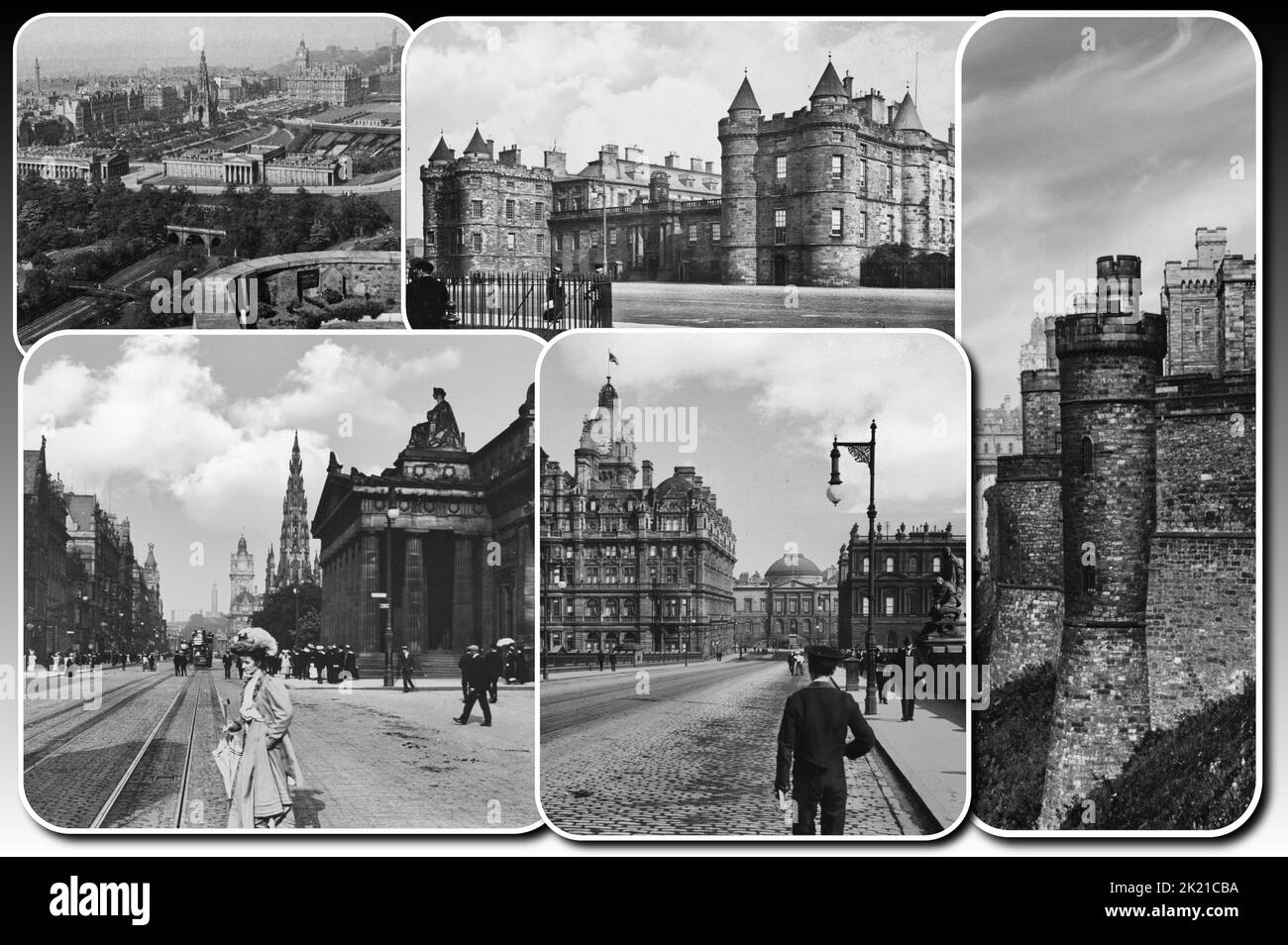 Die Stadt Edinburgh Ende 1800s und Anfang 1900s Stockfoto