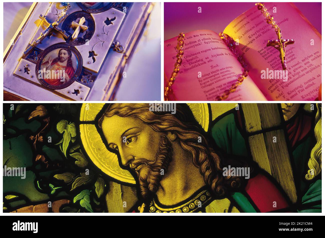 Symbole der katholischen christlichen Religion Stockfoto
