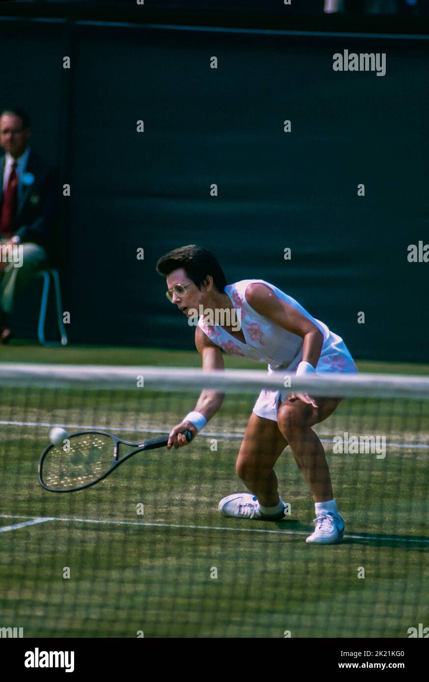 Billy Jean King beim Wimbledon 1983 Stockfoto