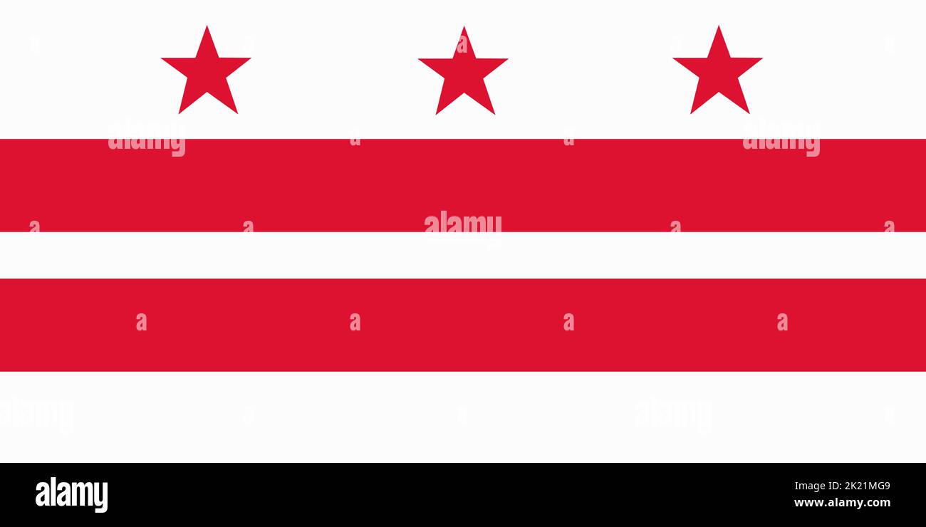 Hintergrund der Flagge des Washington DC District of Columbia Stockfoto