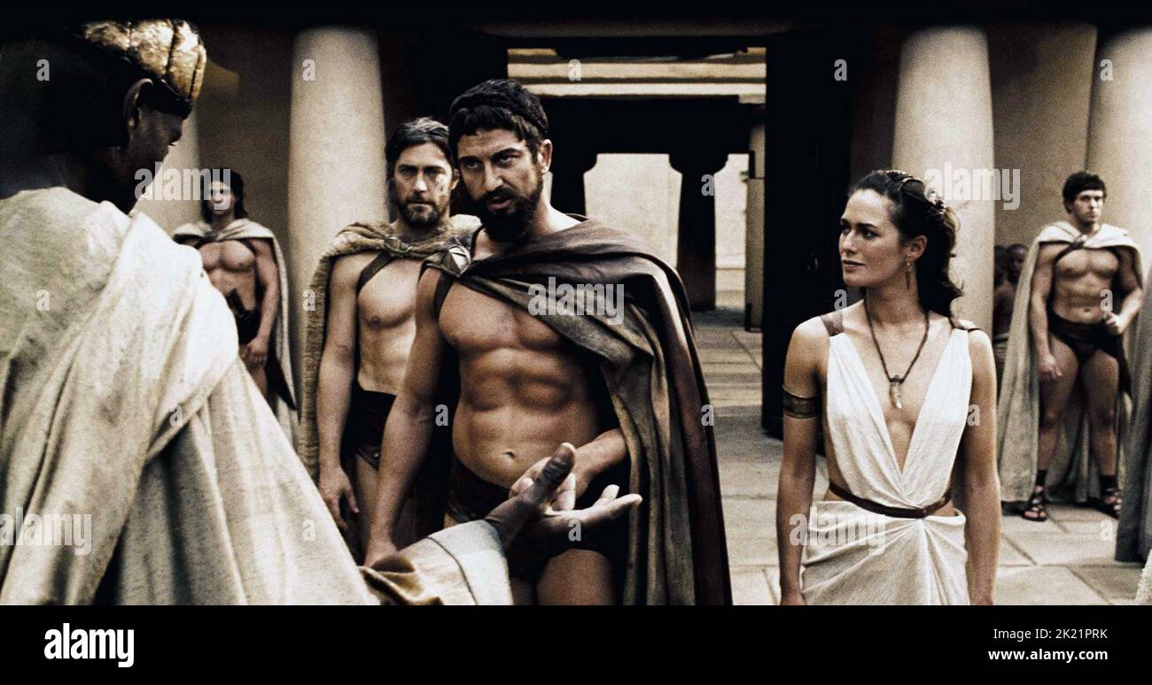 PETER MENSAH, VINCENT REGAN, Gerard Butler, Lena Headey, 300, 2006 Stockfoto