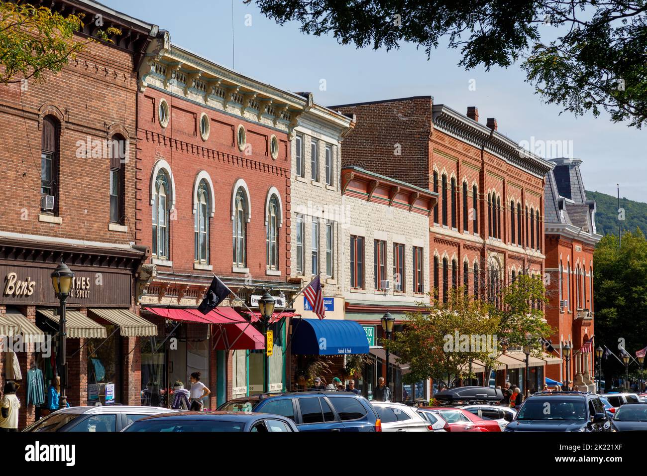 Die Stadt Lee, Massachusetts, nannte das Tor zu den "The berkshires", USA. Stockfoto