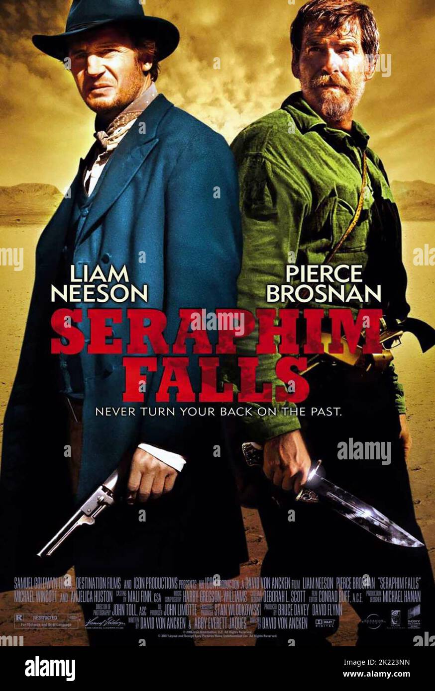 LIAM NEESON, PIERCE BROSNAN-POSTER, SERAPHIM FÄLLT, 2006 Stockfoto