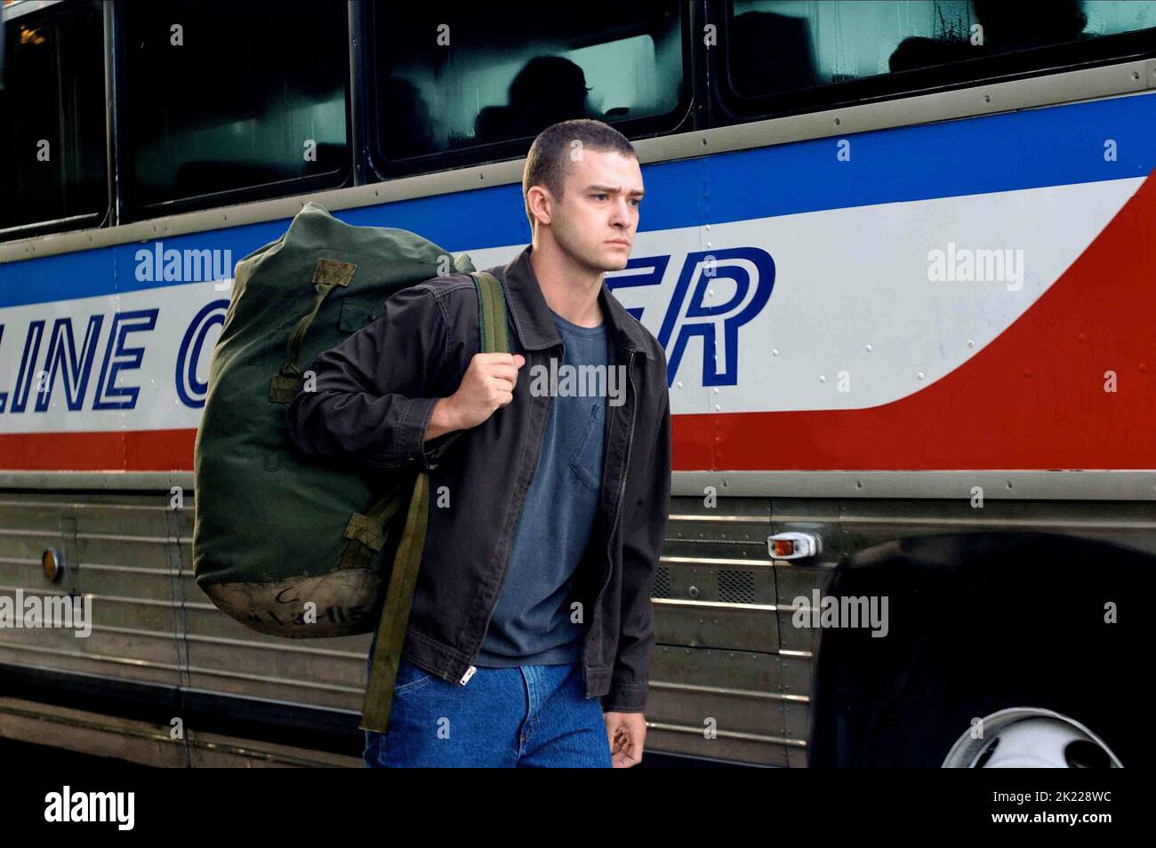 JUSTIN TIMBERLAKE, SCHWARZES SCHLANGENSTÖHNEN, 2006 Stockfoto