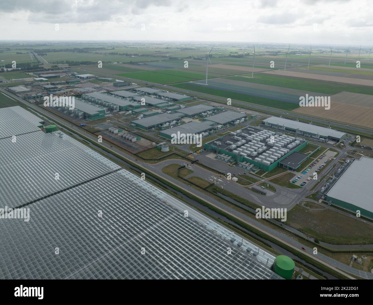 Middenmeer , 29.. August 2022, Niederlande. Rechenzentrum von Microsoft AMS06 in Hollands Kroon. IT-Ausstattung Stockfoto