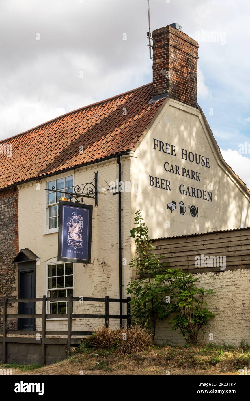 Das George & Dragon Public House in Newton by Castle Acre, Norfolk. Stockfoto