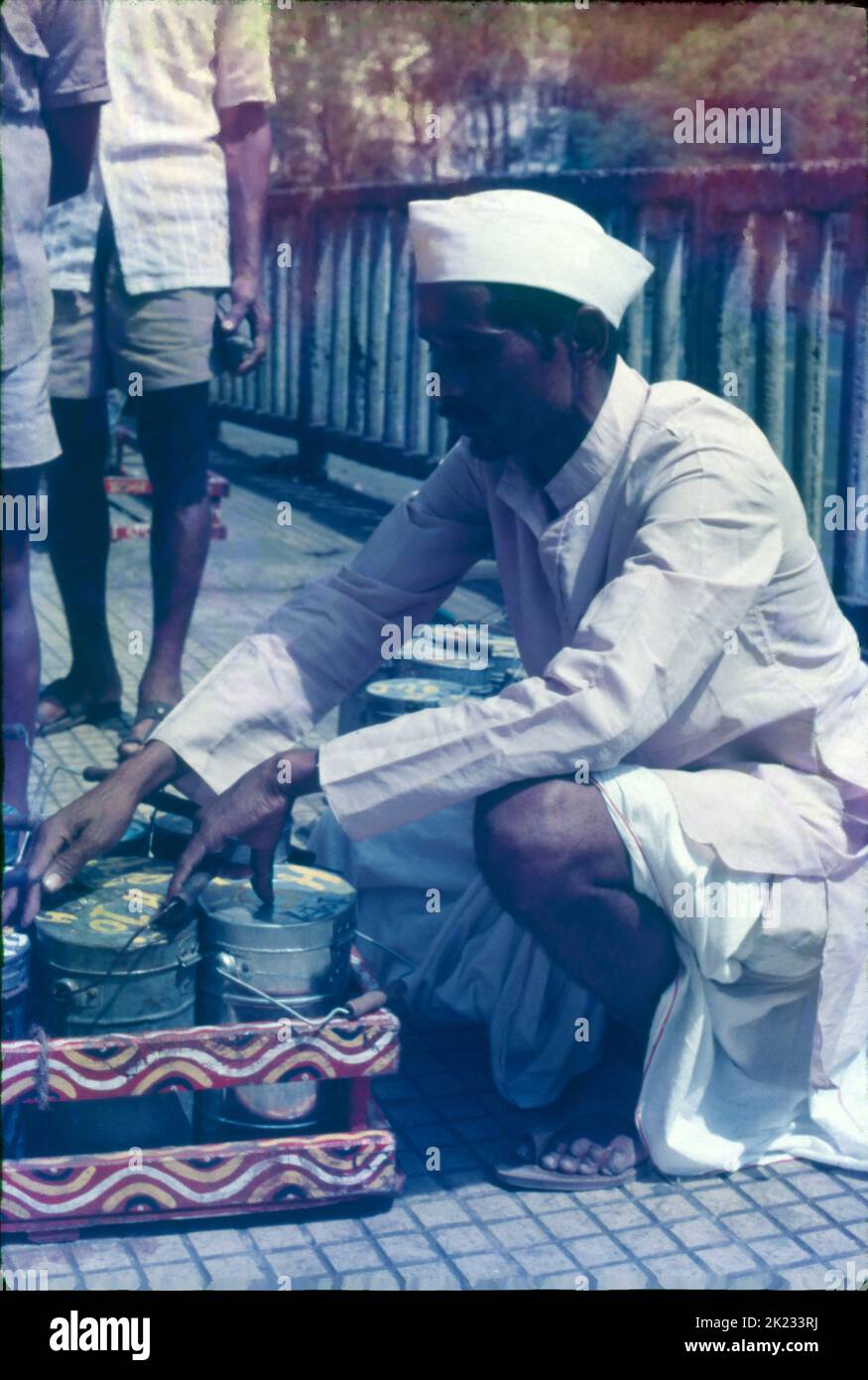 Dabbawala (Tiffin Box Carriers), Mumbai Stockfoto