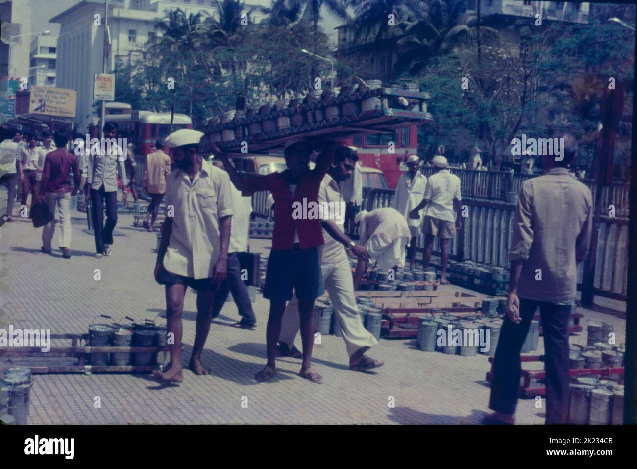 Dabbawala (Tiffin Box Carriers), Mumbai Stockfoto