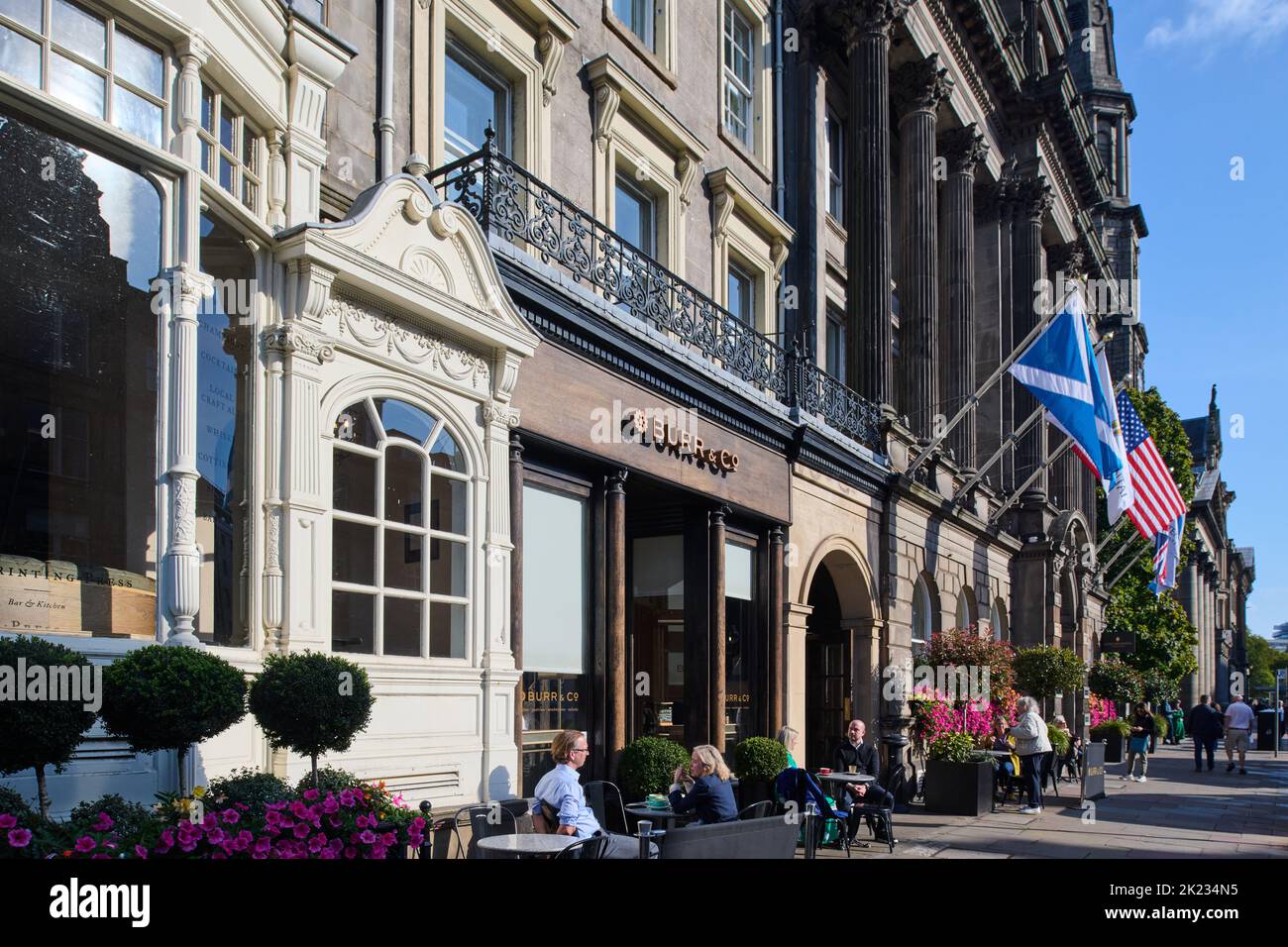 Edinburgh Schottland, Großbritannien 21. September 2022. Allgemeine Ansicht von Burr und Co, George Street. Kredit sst/alamy live Nachrichten Stockfoto