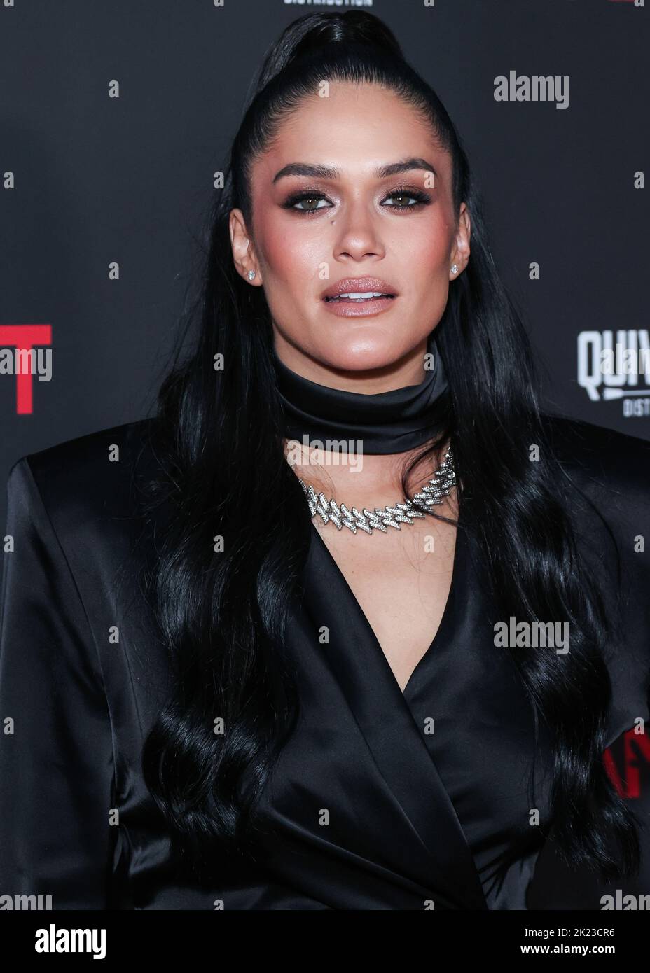 LOS ANGELES, KALIFORNIEN, USA - 21. SEPTEMBER: US-Model, Fernsehmoderatorin und Titelverteidiger für Schönheitswettbewerber - Miss World America 2016 Audra Mari kommt zur Weltpremiere von Redbox Entertainment and Quiver Distribution's 'Bandit', die am 21. September 2022 im Harmony Gold Theater in Los Angeles, Kalifornien, USA, stattfand. (Foto von Xavier Collin/Image Press Agency) Stockfoto