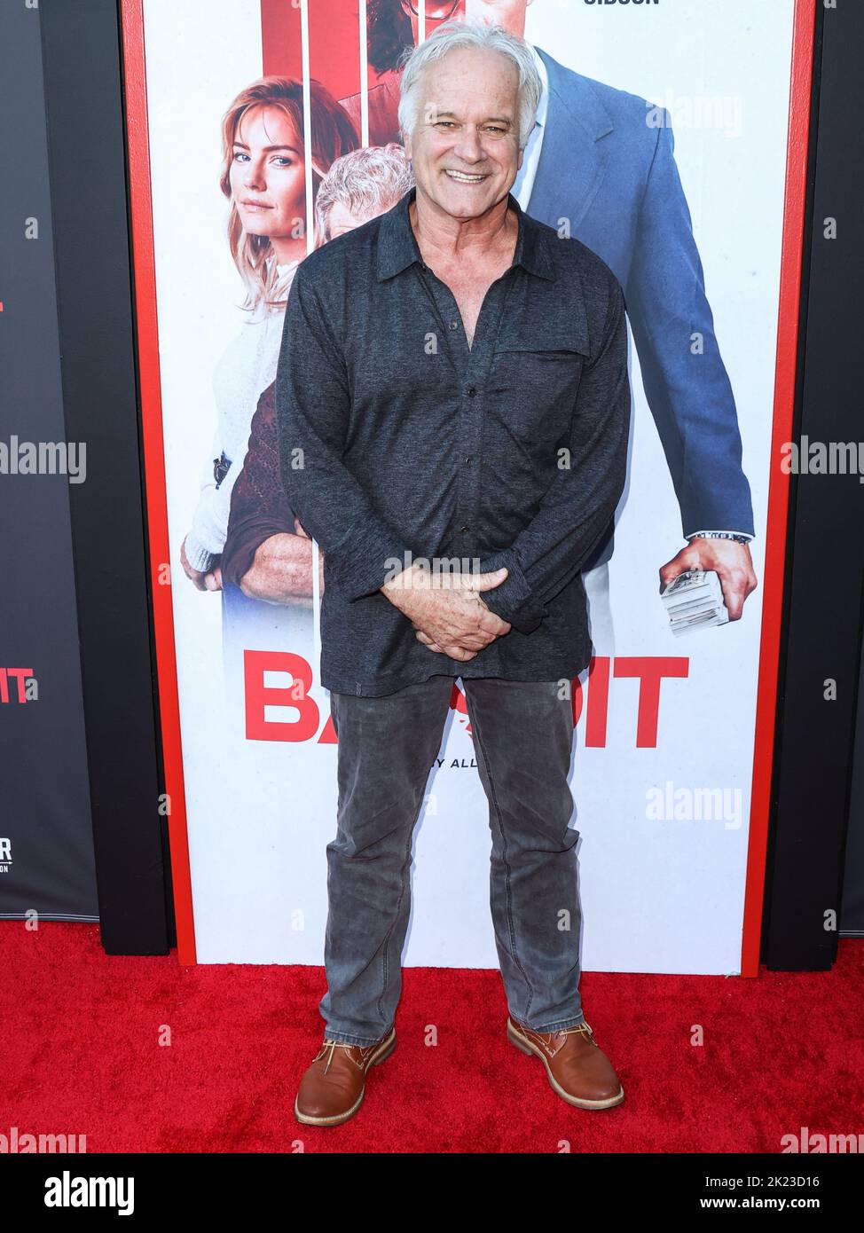 LOS ANGELES, KALIFORNIEN, USA - 21. SEPTEMBER: Der amerikanische Schauspieler John Posey kommt zur Weltpremiere von Redbox Entertainment and Quiver Distribution's 'Bandit', die am 21. September 2022 im Harmony Gold Theatre in Los Angeles, Kalifornien, USA, stattfand. (Foto von Xavier Collin/Image Press Agency) Stockfoto