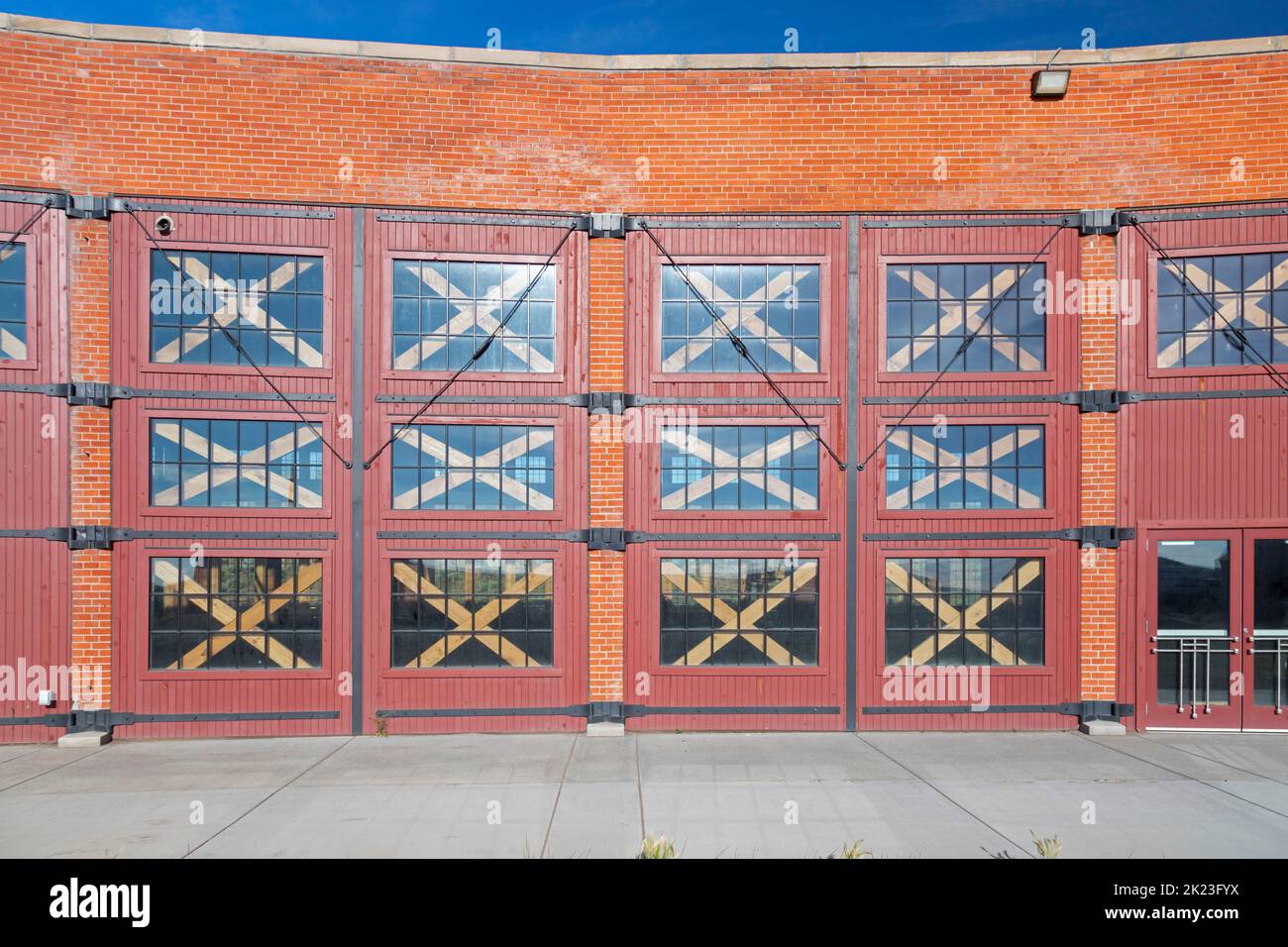 Evanston, Wyoming das historische Rundhaus und die Bahnhöfe, erbaut