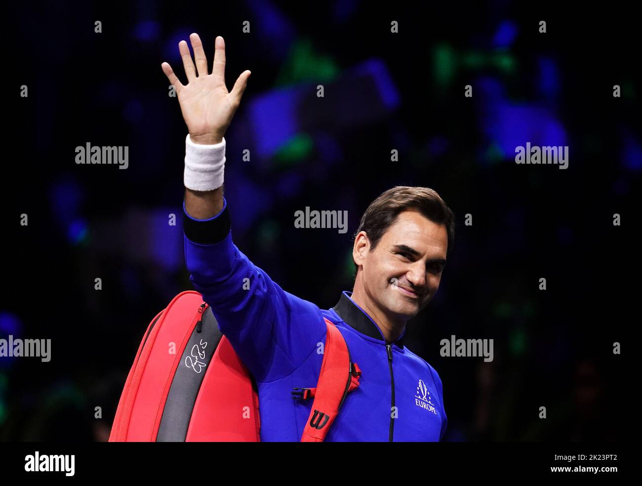 Roger Federer vom Team Europe bei einem Training vor dem Laver Cup in