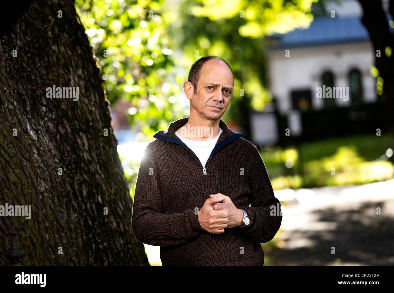 STOCKHOLM 20220921 Südafrikanischer Schriftsteller und Dramatiker Damon Galgut fotografiert in Stockholm, Schweden 21. September 2022. Foto: Pontus Lundahl / TT / kod 10050 Stockfoto