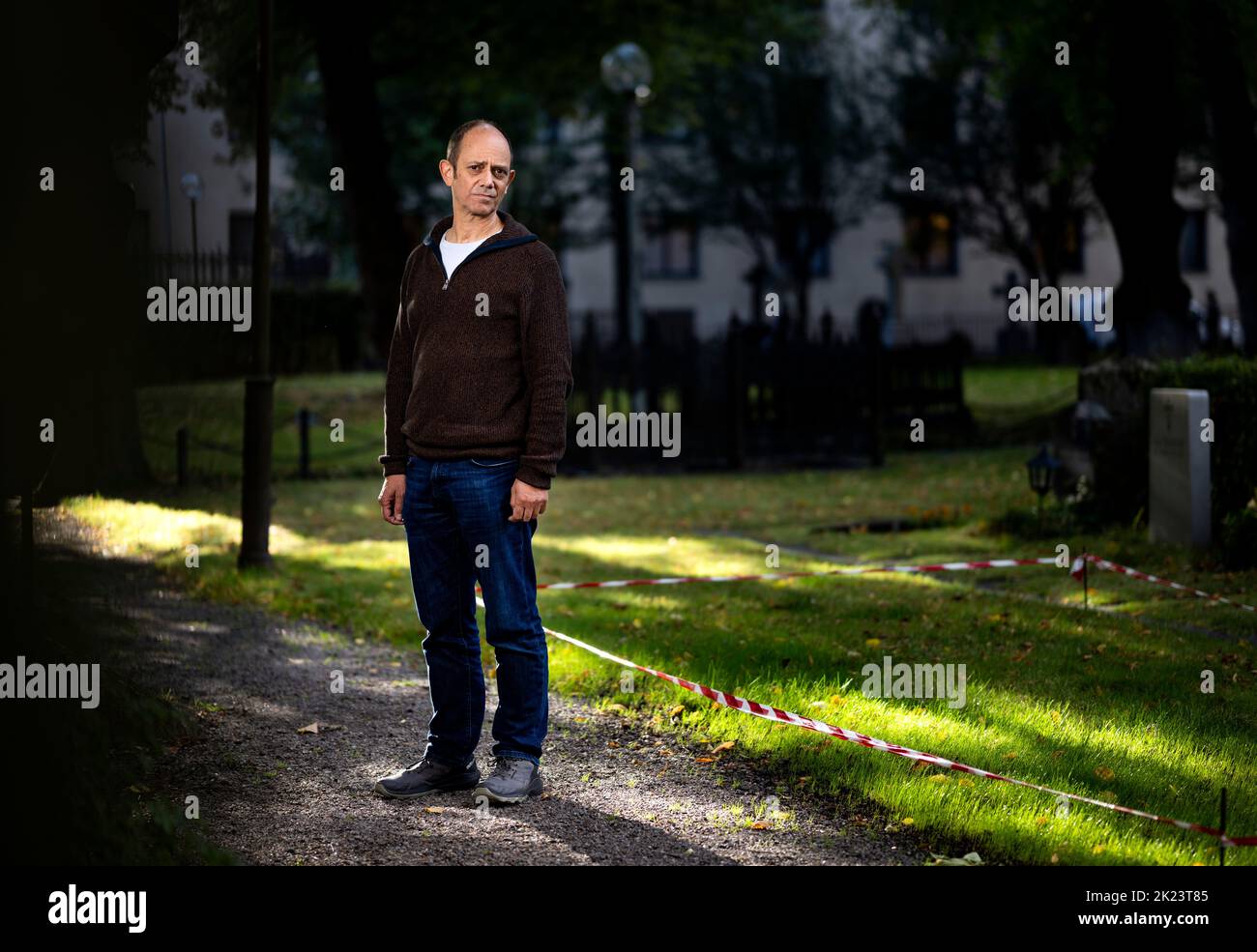 STOCKHOLM 20220921 Südafrikanischer Schriftsteller und Dramatiker Damon Galgut fotografiert in Stockholm, Schweden 21. September 2022. Foto: Pontus Lundahl / TT / kod 10050 Stockfoto