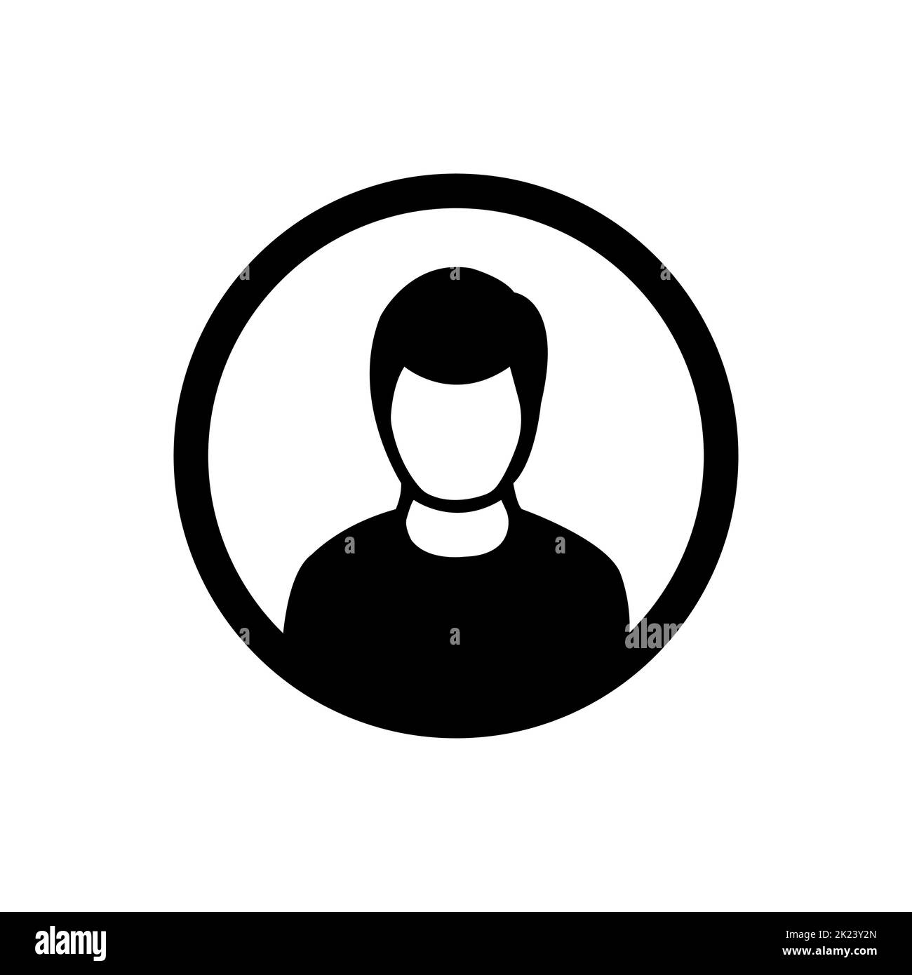 Männliches Avatar-Profilbild-Symbol im Kreis. Stock Vektor