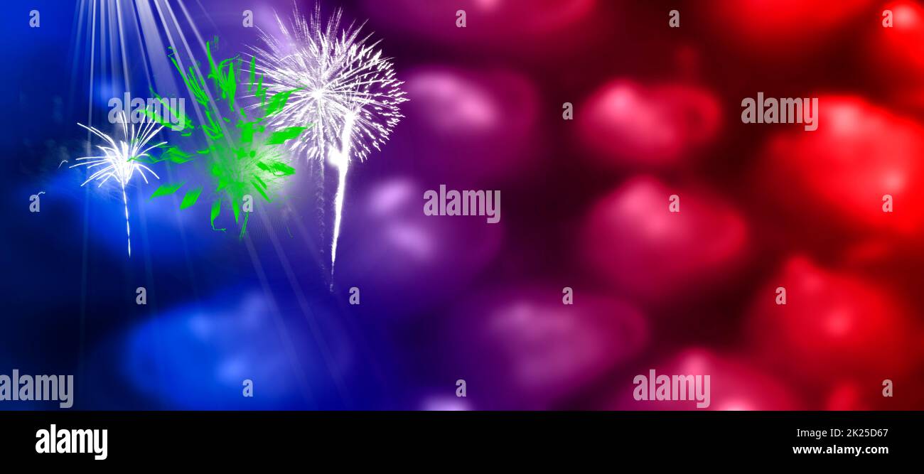 Party - Illustration mit Feuerwerk Stockfoto