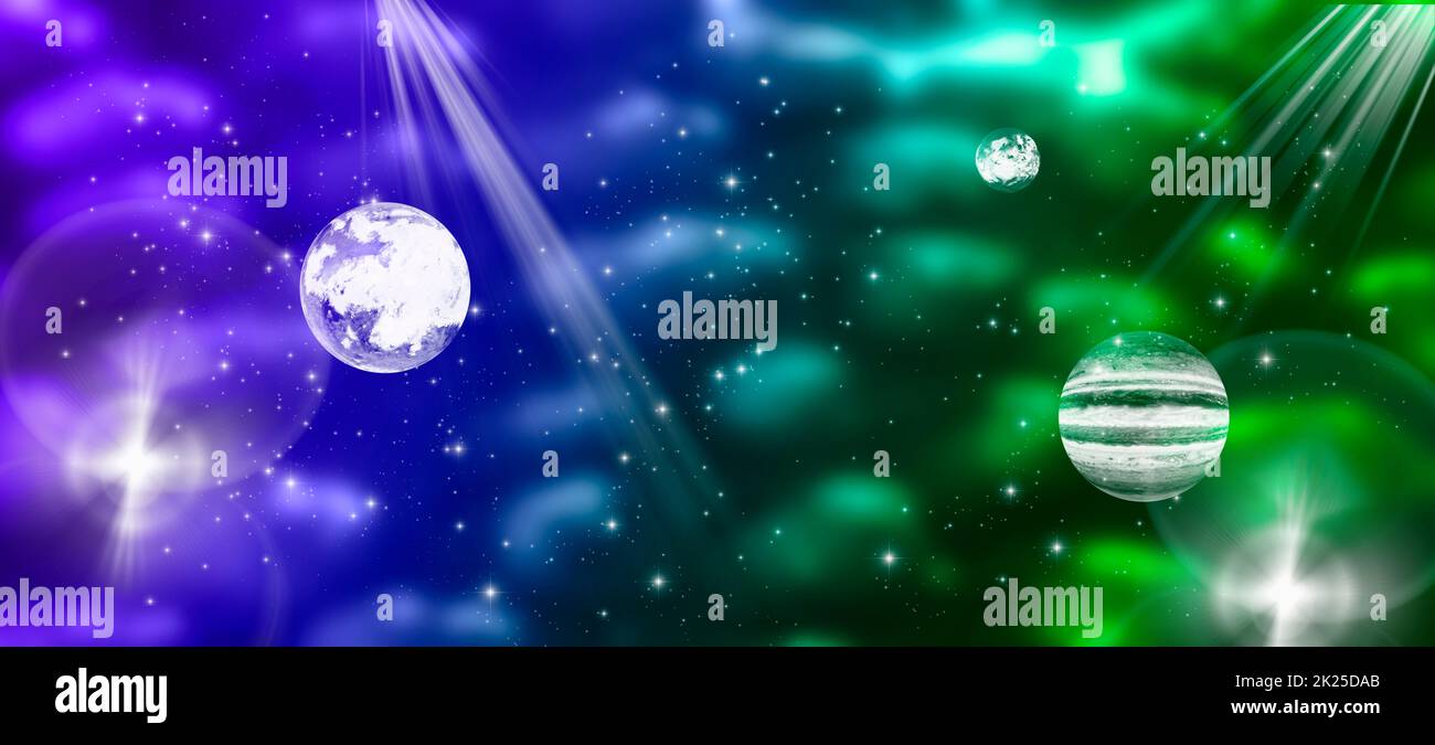 Abstact Cosmos-Iustration - Hintergrund Stockfoto