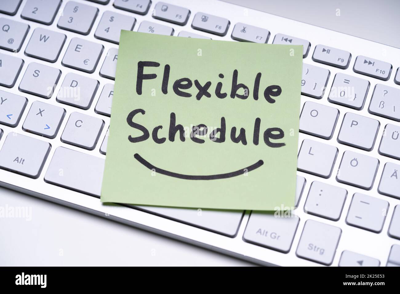 Flexibles Arbeitszeitplan-Konzept Stockfoto