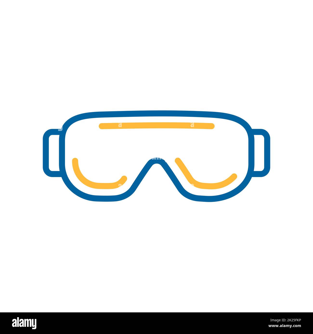 Biologiebrille Vektorsymbol Augenschutz Stockfoto