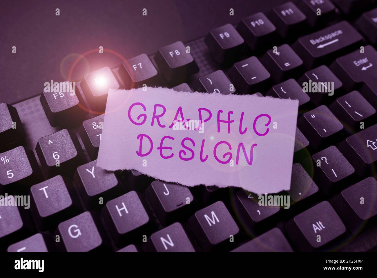 Schild mit Grafikdesign. Konzeptionelle Fotokunst oder Fähigkeit, Text und Bilder in Werbeanzeigen zu kombinieren Abstract Typing Product Documentations, Creating Brand New Book Stockfoto