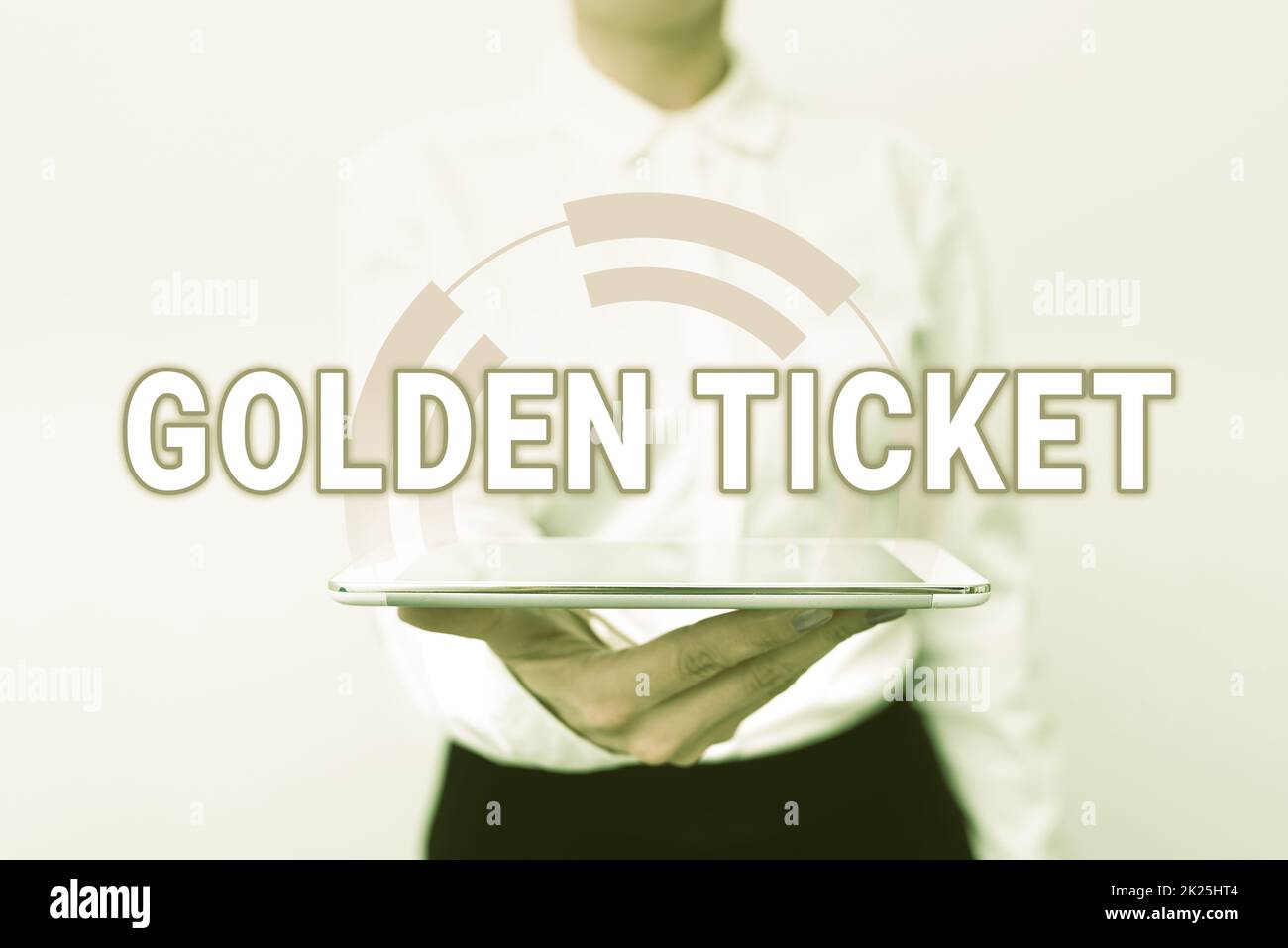 Handschrifttext Golden Ticket. Konzeptfoto Zugang zur Regenkontrolle VIP-Pass Sitzplatzveranstaltung im Ticketbüro Präsentation neuer Technologieideen über technologische Verbesserungen Stockfoto