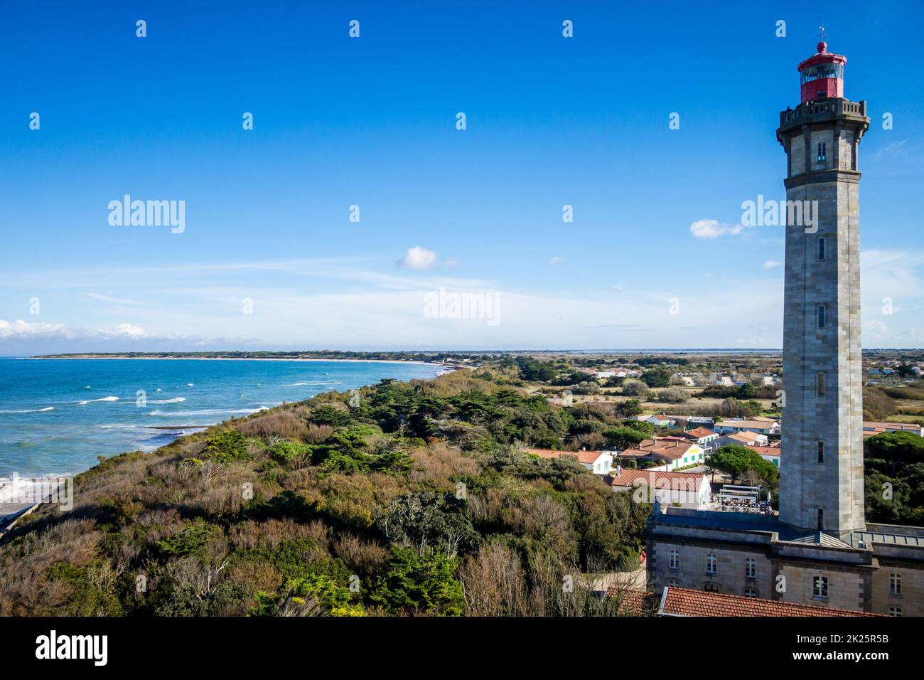 Whale Lighthouse - Phare des baleines - in Re Island Stockfoto