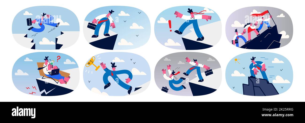 Ein Geschäftsmann, der in ein riskantes Geschäft verwickelt ist Stockfoto