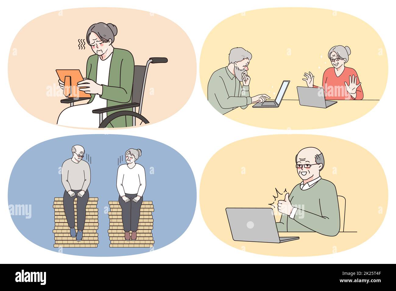 Emotionen und Lebensstil von Großeltern Stockfoto