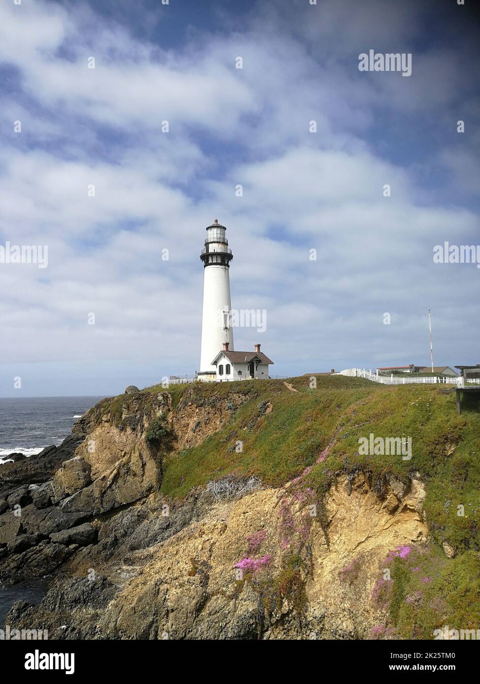 Pigeon Point Leuchtturm am Highway 1 in Kalifornien Stockfoto