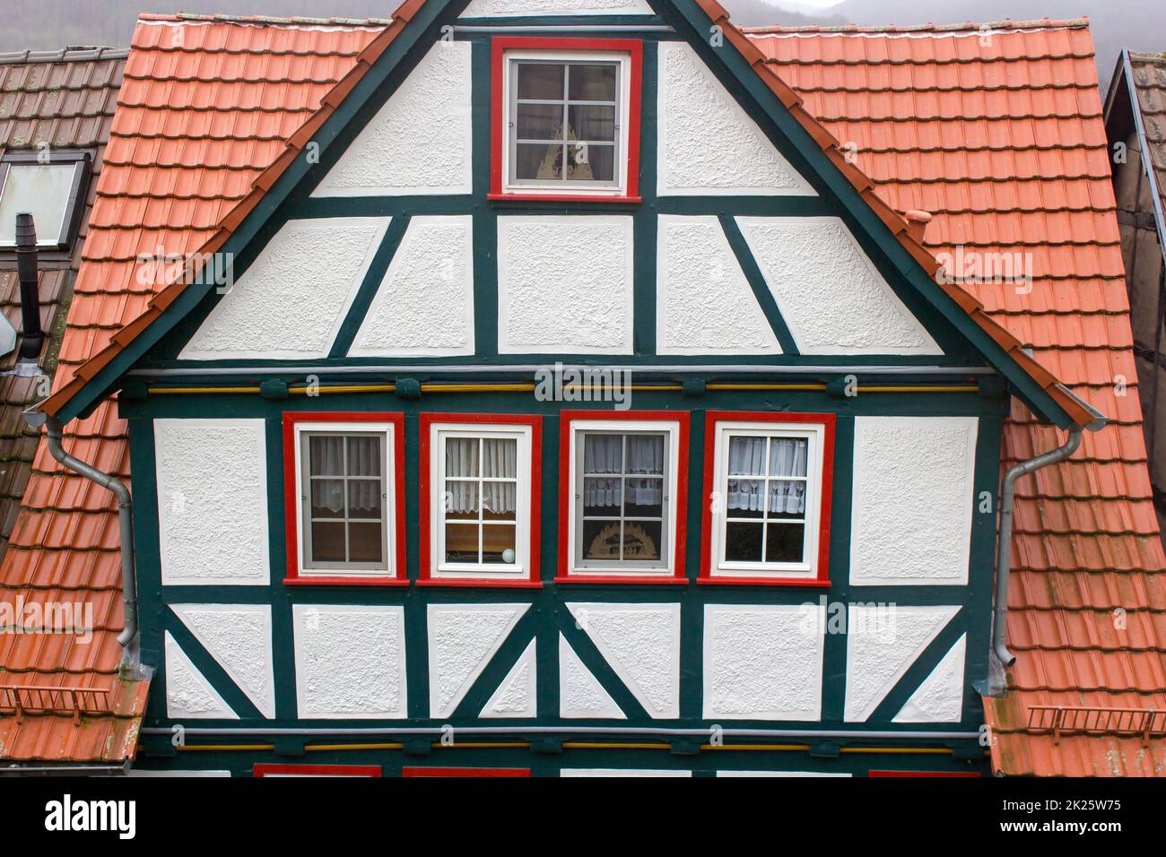 Malerisches Haus in Bad Sooden Allendorf im Werra-Tal in Deutschland Stockfoto