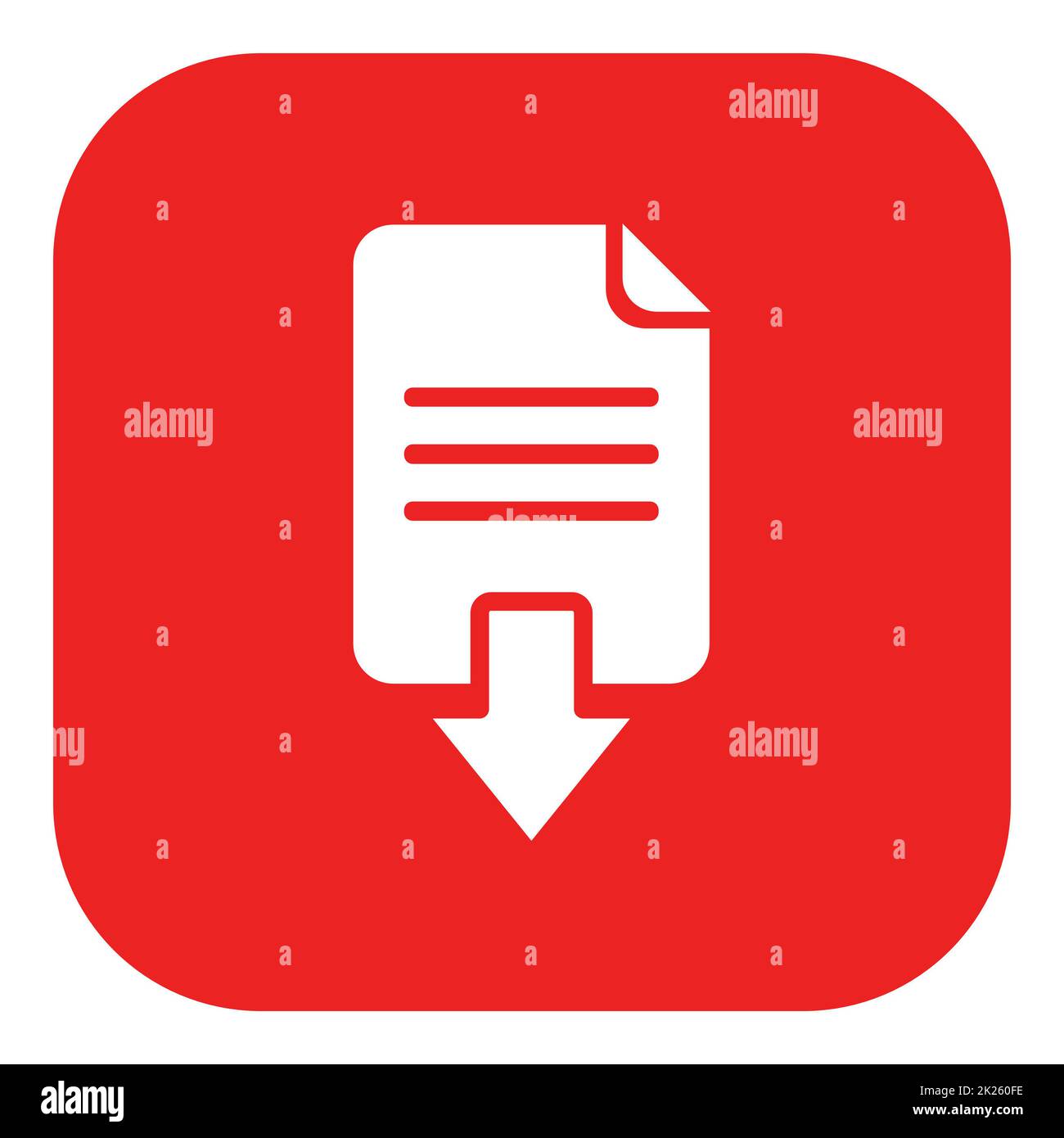 Dokumentdownload und App-Symbol Stockfoto