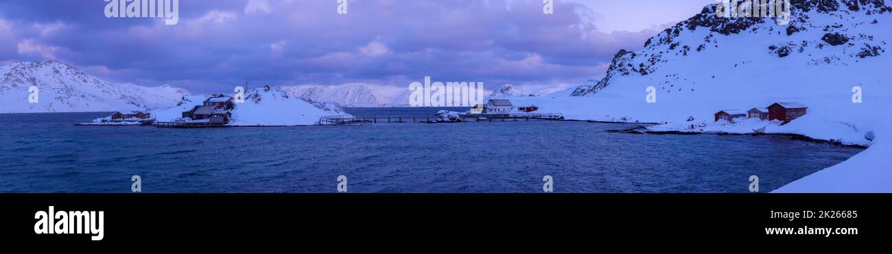 Küste auf Mageroya, Troms Og Finnmark, Norwegen Stockfoto