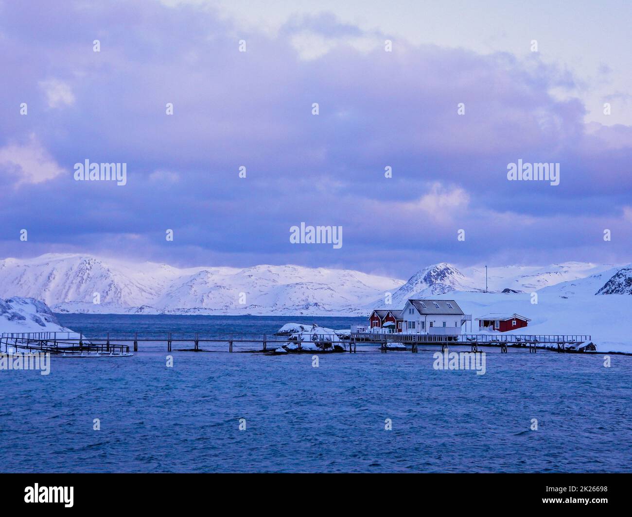 Küste auf Mageroya, Troms Og Finnmark, Norwegen Stockfoto