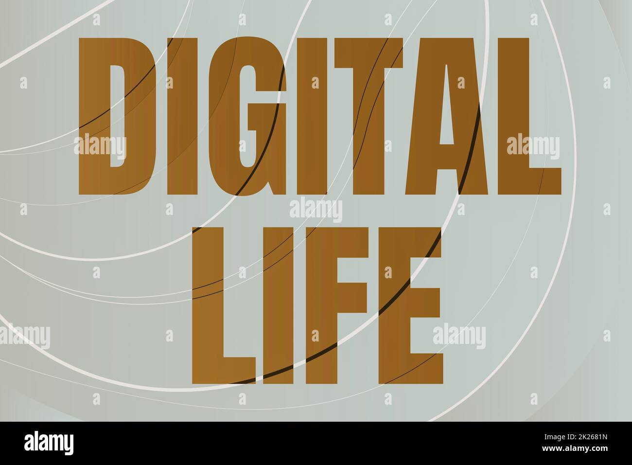 Handschrift Text Digital Life. Konzept bedeutet Leben in einer durch Internet Multimedia Line vernetzten Welt illustrierte Hintergründe mit verschiedenen Formen und Farben. Stockfoto