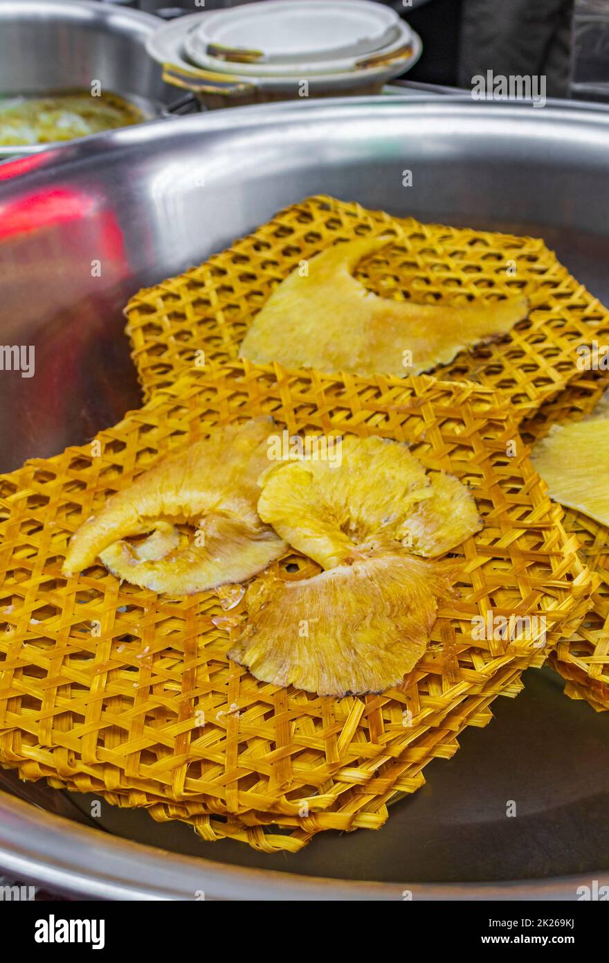 Thailändischer chinesischer Fisch- und Meeresfrüchtemarkt China Town Bangkok Thailand. Stockfoto