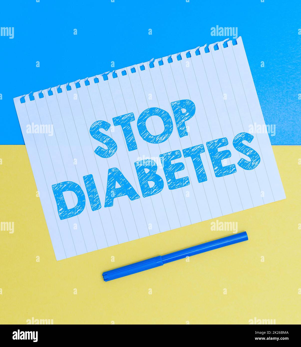Textunterschrift präsentiert Stop Diabetes, Geschäftskonzept BlutzuckerEbene ist höher als