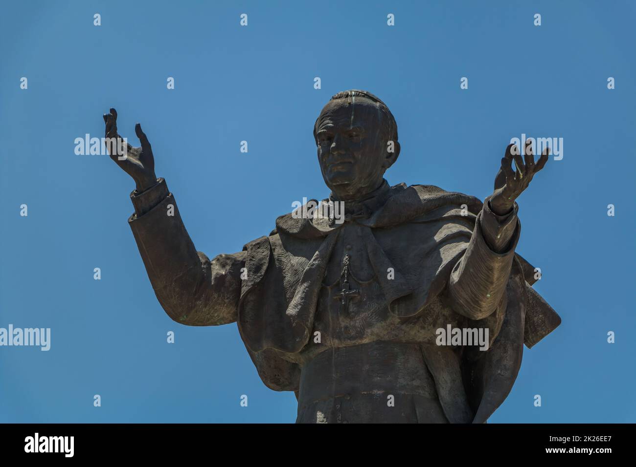 Papst Johannes Paul II.-Statue Stockfoto