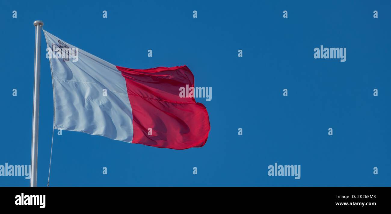 Malta-Flagge Stockfoto