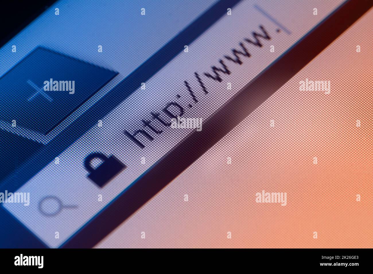 https-Symbol auf einem Bildschirm Stockfoto